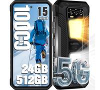 OUKITEL WP58 Pro Movil Resistente 5G,10000mAh/33W,24GB+512GB/1TB,Android 15 Móvil Irrompible con Doble Luz de Camping,6.7"/120Hz Smartphone,Cámara 64MP,5G Dual SIM/IP68/69K/NFC/OTG/GPS