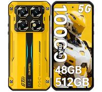 OUKITEL WP60 Movil Irrompible 5G, 48GB+512GB/2TB Android 15 Móvil Rugerizado 2026, 7,2''HD+ 120Hz Pulgadas Teléfono Resistente, Batería 10000mAh, 108MP+32MP+8MP, 5G Dual SIM/NFC/OTG/Face ID, Amarillo