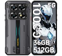 OUKITEL WP60 Telefono Móvil Irrompible Android 15, 36GB+512GB Móvil Indestructible 5G, 10000mAh/33W, 7,2'' HD+ 120Hz Pulgadas, 108MP+32MP Teléfono Smartphone, IP68/69K/5G Dual SIM/NFC/OTG/GPS, Negro