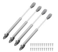 OUKMXSY Resortes de Gas, 4 Unidades, Resorte de Gas para Aletas, Soporte de gabinete, Amortiguador hidráulico, Soporte de Tapa de Cierre Suave, para Caja de Juguetes, Caja de medidor, etc. (120 N)