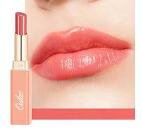 Oulac 2 in 1 Pintalabios y Bálsamo Labial Coral- Pintalabios Brillante Hidratante, Enriquecido Con Aceite de Rosa,Acabado Brillante para Labios Secos, Agrietados y Dañados,Vegan, (04)