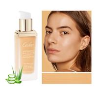 Oulac Base maquillaje, base de maquillaje mujer, base de maquillaje alta cobertura, con aloe vera y vitamina E, maquillaje vegana de 30ml, Tono: Desert 12