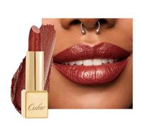 Oulac Pintalabios Mate Rojo, Efecto Brillo Metálico, Barras de Labios de Larga Duración, Alta Pigmentación, Hidratación y Confort Para los Labios, Vegana, 4,3g GM13 Daring