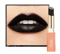 Oulac Pintalabios Negro Mate Satinado - Barra de Labios de Alta Pigmentación, Acabado Mate Satinado, Cobertura Intensa y Hidratante, Fórmula Cremosa, Vegano Sin Gluten, 4.3g SG16 Black Silk