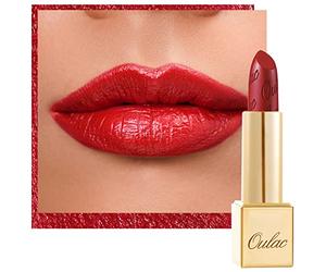 OULAC Pintalabios Rojo Brillo Metálico, Brillo 3D de Larga Duración, Barras de Labios de Alta Pigmentación y Cobertura Total, Fórmula Cremosa e Hidratante, Vegan, 4.3 g (12) Cherry Bomb
