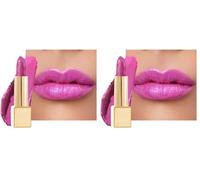 OULAC Pintalabios Rosa Brillo Metálico, Brillo 3D de Larga Duración, Barras de Labios de Alta Pigmentación y Cobertura Total, Fórmula Cremosa e Hidratante, Vegan, 4.3 g, (15) Velocity (Paquete de 2)