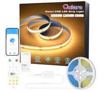 OULARA WIFI COB LED Tira Blanco Cálido 2700K,10M Dimmable 24V LED Tira de luz Conjunto,Smart Trabajo con Alexa/Google Assistant para la iluminación de Bricolaje Debajo del Armario,Dormitorio,Cocina.