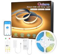 OULARA WIFI COB LED Tira Blanco Cálido 2700K,6M Dimmable 24V LED Tira de luz Conjunto,Smart Trabajo con Alexa/Google Assistant para la iluminación de bricolaje debajo del armario,dormitorio,cocina.