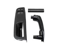 Oulesh Manija Interior Puerta Coche para VW Bora Golf 4 MK4 Passat 1999-2004, manija de Agarre de Puerta del Lado del Conductor Izquierdo (Fibra de Carbono, 4 Piezas)