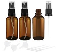 Oulesvte 3 Piezas Botellas de Spray Ambar, 50 Reutilizables Pulverizador Cristal, Portátil Botellas de Spray de Niebla Fina, Pulverizadores de Niebla para Perfumes, Líquidos Cosméticos