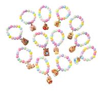 OuLi Store - Pulsera de perlas para niños, pulseras de amistad, flores rosadas, pulseras para niñas y adolescentes, regalos de fiesta, cumpleaños y Navidad