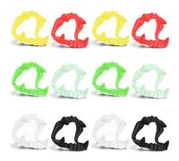 Ouligay 12 Piezas Dientes de Vampiro de Plástico Que Brillan en la Oscuridad Dientes de Vampiro para Niños para Halloween Fiestas de Mascarada Accesorio para Disfraces de Drácula