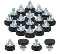 Ouligay 16 piezas de nivelación ajustable pies para muebles - M6 x 18MM Tornillo con tuercas en T y base redonda de 24 mm