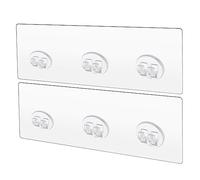 Ouligay 2 ganchos adhesivos de repuesto para regadera, sin taladrar, ganchos de pared, ganchos fuertes para esquina de ducha