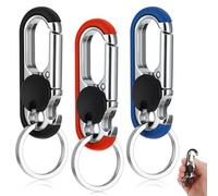 Ouligay 2 llaveros para hombre para llaves de coche, llavero resistente, llavero multifuncional con abrebotellas para hombres, antipérdida