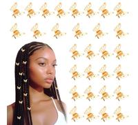 Ouligay 30 horquillas pequeñas doradas mini mariposas, pinzas para el pelo, pequeñas pinzas para el pelo, pinzas para el pelo con mariposa, pinzas pequeñas de metal, accesorios para el pelo dorados