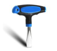 Ouligay Destornillador ranurado corto de 10 mm, cabeza plana, fácil de usar, mango ergonómico, destornillador de cabeza plana para sets de películas, taller mecánico