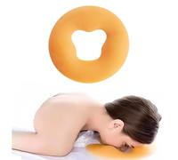 OULIGET Almohada de masaje facial de silicona, reposacabezas relajante para spa, cuidado de la piel, soporte para la cabeza de viaje, color amarillo