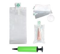 OULIGET Bolsas de aire de embalaje, bolsas protectoras de aire inflables, bolsas de espuma, envoltura acolchada de burbujas, bolsa de espuma acolchada para mudanza, 4 x 8 pulgadas, 50 piezas