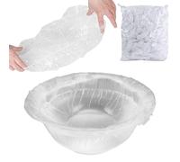 OULIGET Cubrebocas desechables para mezclar mascarillas, bolsas portátiles de salón de belleza, película elástica de plástico transparente, cubiertas de lavabo adecuadas para la mayoría de tamaños