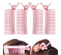 Ouliget Juego de 4 rulos para el cabello 2 en 1 con clip, pinzas para el cabello voluminizadoras, pinzas para levantar raíces, rizador de flequillo portátil, clip de volumen para peinados esponjosos,