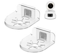 Ouliget Soporte de pared para cámara de seguridad, acrílico sin taladro, pequeños estantes flotantes de pared, mini estante de almacenamiento transparente, uso flexible para espacio de pared, paquete