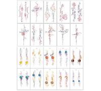 OULIGET Tatuajes Temporales De Planetas Y Universo, Tatuajes De Bendiciones Latinas Para Brazo, Pecho Y Hombro Para Chicas Y Mujeres, Tatuajes De Mariposas, Rosas Y Espacio Exterior Resistentes Al Agu