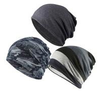 Oulitigy Gorro Quimio Gorro a Rayas Beanie Headwear 3 Pack Stretch Suave Bandana Multifuncional Slouch