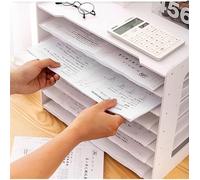 OULLWLZL Estantes de Papel A3 extragrandes para Oficina y Escuela, Carpetas de Escritorio Blancas, estantes, Bandeja para Cartas, revistero para Documentos, 2024