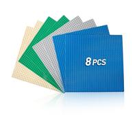 OulQinyhome Bases Clásicas para Construir 8 Unidades Placa Base clásica Cuadrada 25,5x25,5 cm Bases Clásicas 32x32 Tacos Todas Las Grandes Marcas para Mesa de Actividades