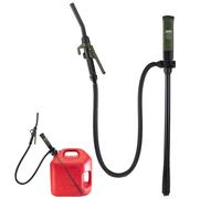 OULUTO Bomba de Transferencia de Combustible,Bomba de Líquido Portáti con Manguera y Boquilla de Control de Flujo, 2.6GPM para Gasolina Diesel Parafina-33mm de Altura de la Bomba