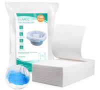 OUMEE 120 almohadillas absorbentes para inodoro de cabecera, almohadillas de forro de inodoro con gel absorbente, almohadillas de forro para orinal para adultos, bolsas de inodoro portátiles (120