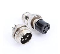 Oumefar 1 juego GX16 5 pines tipo de tornillo conector de enchufe de aviación eléctrico nuevo conector de enchufe de aviación para equipos industriales Mechanicalcomponents