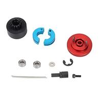 Oumefar 13T Volante Embrague Campana y Juego de Rodamientos de Bolas para 1/10 RC Nitro Motor Embrague Variador Embrague Motor Tuerca RC Coche Piezas de Repuesto (Rojo)