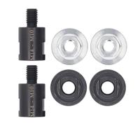 Oumefar 2 Añada de ángulo de ángulo Femenino a Adaptador Masculino Aleación Acero Converter M14 M10 Tratado con Accesorios de Molienda en Rosca Sierras de Orificio de Mampostería (M14 a M10)