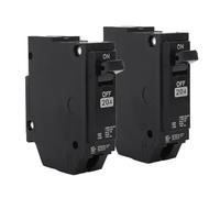 Oumefar 2 Paquete de Interruptores de Circuito 20A, Interruptor de Aire en Miniatura, Enchufe en el Soporte del Riel DIN, para Paneles Eléctricos del Hogar