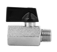 Oumefar 2 Piezas Mini válvula de Bola de latón G1 / 4in válvula de Bola neumática de voladura abrasiva Accesorios de válvulas de compresores de Aire para la producción Industrial