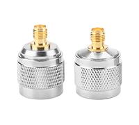 Oumefar 2 unids Tipo N Macho a SMA Hembra RF Conector coaxial coaxial Adaptador Prueba convertidor