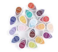Oumefar 40 Estampillas para Almohadillas de Tinta Artesanales, Almohadillas de Manejo de Agua Multicolor de Bricolaje para Niños Dibujos con Huella Digital, Sellos, Estampado de Papel,