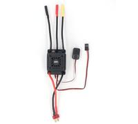 Oumefar 45A RC sin Escobillas ESC Controlador de Velocidad Electrónica Polvo/a Prueba de Agua Portable para 1/10 Camiones de Corto Alcance Varios Servos T Enchufe Negro