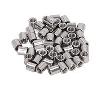 Oumefar 50 Piezas Tuerca de Acoplamiento Cilíndrica 304 Tuerca de Acoplamiento de Acero Inoxidable M6x1.0 10 L11mm Tuercas de Conector Redondo