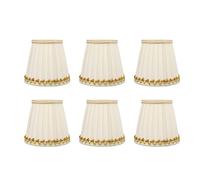 Oumefar 6 Piezas de Lámparas Pequeñas, Lámpara de Mesa de Estilo Moderno Tono de Tela Tibia Suave Luz Suave para la Sala de Estudio de Dormitorio de Bulbo E14 Salón de Estudio de Hotel