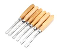 Oumefar 6pcs45 acero profesional talla de madera cinceles de mano set diy afilado herramientas para esculpir la carpintería ideal para principiantes