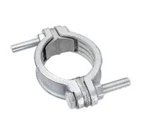 Oumefar Abrazadera de Manguera Ajustable de Acero Al Carbono Galvanizado, Fuerte, para Tuberías de Acero de Zinc Amarillo para Fontaneros (48-60 mm)