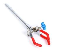 Oumefar Abrazadera de Matraz de Extensión de Tres Puntas Aleación de Zinc Soporte de Laboratorio Ajustable Soporte de Abrazadera Agarre Seguro para Experimentos de Química Equipo