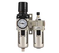 Oumefar AC301003 Regulador de Presión de Aire Comprimido de Aleación de Aluminio Trampa de Humedad Filtro de Agua Regulador de Filtro de Aire de 3/8 "Separador de Agua y Aceite para