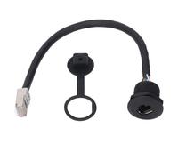 Oumefar Acoplador de Montaje de Panel RJ45, Cable de Extensión de Grado Industrial a Masculino con Diseño de Bloqueo Roscado para Entornos Hostiles Conductor de Latón PA66 0.3