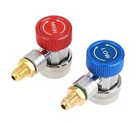 Oumefar Adaptador de Acoplador Rápido, Adaptadores R134A Ajustables, Conectores Rápidos para de Aire Acondicionado de Coche R134A