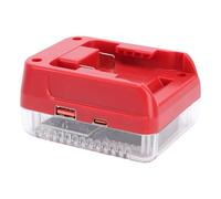 Oumefar Adaptador de Cargador USB de Batería, Pantalla Digital PD3.1 Tipo C de 140 W para Baterías de Iones de Litio Serie 48-11-1828 48-11-1840, Try.SRC para PD3.0, Priorizar la
