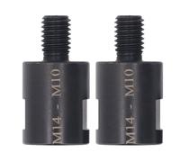 Oumefar Adaptador de Molienda de ángulo de 2 Piezas, Convertidor de Rosca de Acero CVR M10 M14, Conector de Interfaz Femenino a Hombre para Almohadillas de Pulido de Taladro (M14 a M10)